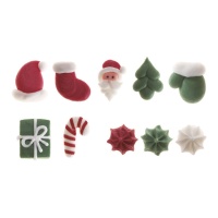 Figurines de Noël en sucre assorties - Dekora - 24 pcs.