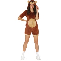Costume court d'ours brun pour femmes