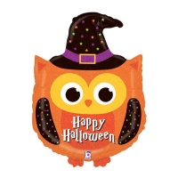 Happy Halloween Owl Ballon 49 x 64 cm - Grabo