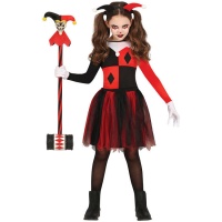 Costume d'Arlequin avec jupe pour filles