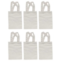 Mini sacs de sport blancs 7,5 x 10 - 6 pcs.