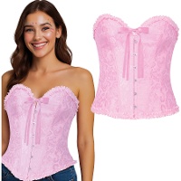 Bustier classique avec bordure en dentelle pour femme