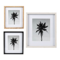 Cadre photo palmier noir et blanc pour photos 20 x 25 cm - DCasa
