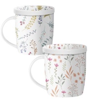 Tasse de 350 ml Fleurs avec filtre - DCasa - 1 pc.