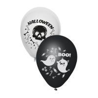 Ballons de baudruche en latex 23cm Halloween Ghosts & Skulls - 6 pcs.