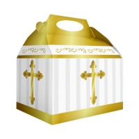 Carton doré pour la première communion - 12 unités