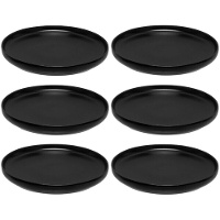 Assiette de 20 cm en grès lisse - 6 unités