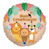 Buon Compleanno Giungla Ballon 46 cm - Grabo