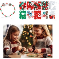 Boîte de perles pour bracelets de Noël - 450 unités