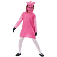 Costume de cochon rose pour filles