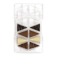 Moule pour cornets en chocolat de taille moyenne 20 x 12 cm - Decora - 14 cavités