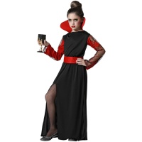 Costume de vampire pour fille avec manches transparentes