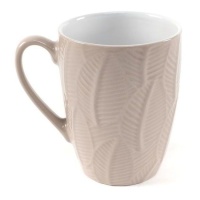 Tasse à feuilles beige de 400 ml