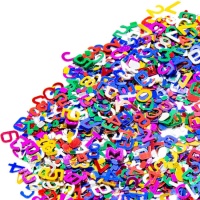 20 g de confettis de chiffres de couleurs assorties