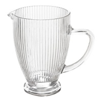 Carafe en verre clair strié et gravé de 1,2 L