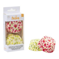 Capsules à cupcake fleurs de printemps - Decora - 36 unités