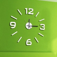 Horloge murale adhésive blanche de 60 cm - DCasa