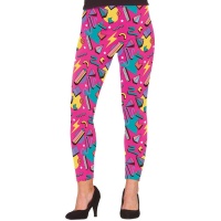 Pantalon imprimé fuchsia des années 80