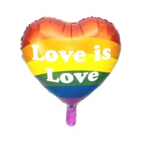 Ballon silhouette coeur Love is Love 43 cm - Partydeco