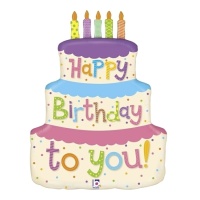 Happy Birthday to You Cake Balloon 69 cm - Grabo