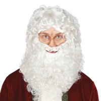 Perruque de Père Noël avec barbe et moustache