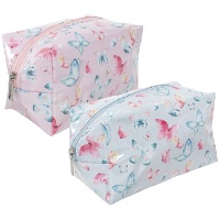 Trousse à maquillage Papillons de 19 x 6 x 9 cm - 1 unité