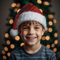 Bonnet de Noël deluxe pour enfants