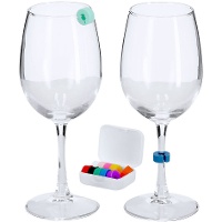 Marque-verres colorés - 12 pièces
