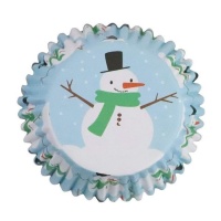 Capsules de cupcake bonhomme de neige avec intérieur en aluminium - PME - 30 unités
