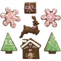 Décors en sucre assortis « village de Noël » - Dekora - 42 pièces