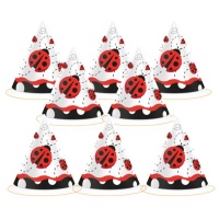 Chapeaux coccinelles - 8 pcs.