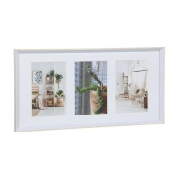 Cadre multi-photos blanc naturel pour 3 photos 10 x 15 cm - DCasa
