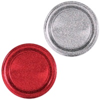 Plaques holographiques 18 cm - 6 unités