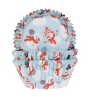 Capsules pour Cupcake Bonhomme de neige - Maison de Marie - 50 unités