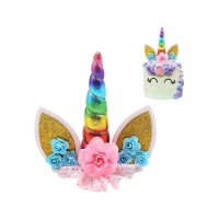 Décoration de gâteau arc-en-ciel licorne - 1 pc.