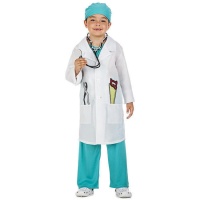 Costume de médecin chirurgien pour enfants avec chapeau