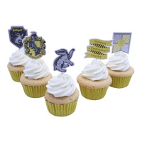 Pics à cupcake Hufflepuff - 15 pcs.