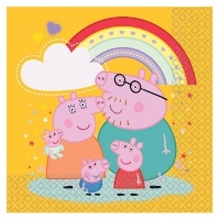 Serviettes Peppa Pig Amour, 16,5 x 16,5 cm - 16 pièces