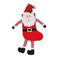 Chaussette de Père Noël avec jambes et bras 74 cm