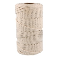 Bobine de 60 m de cordon de coton blanc de 3 mm