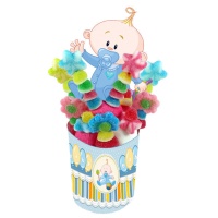 Panier de bonbons Bébé garçon 200 g