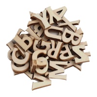 Lettres en bois de couleur foncée 1,5 cm - 30 pcs.