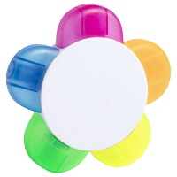 Surligneur en forme de fleur avec 5 couleurs