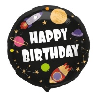 Ballon Galaxy Happy Birthday 45 cm - Folat