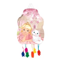 piñata princesse de 33 x 46 cm avec un kit chat