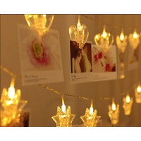Guirlande à clips avec lumières à led façonnées - 1,5 mètres