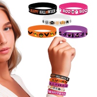 Bracelet en silicone pour Halloween - Lot de 5