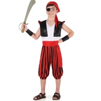 Costume de pirate avec pantalon rayé pour enfants