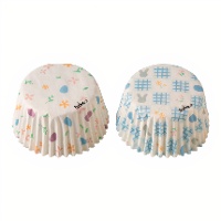 Caissettes pour cupcakes, motifs fleurs et oeufs - Decora - 36 unités