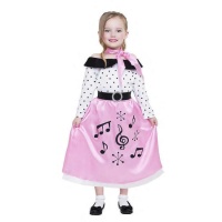 Costume des années 50 avec notes de musique pour filles